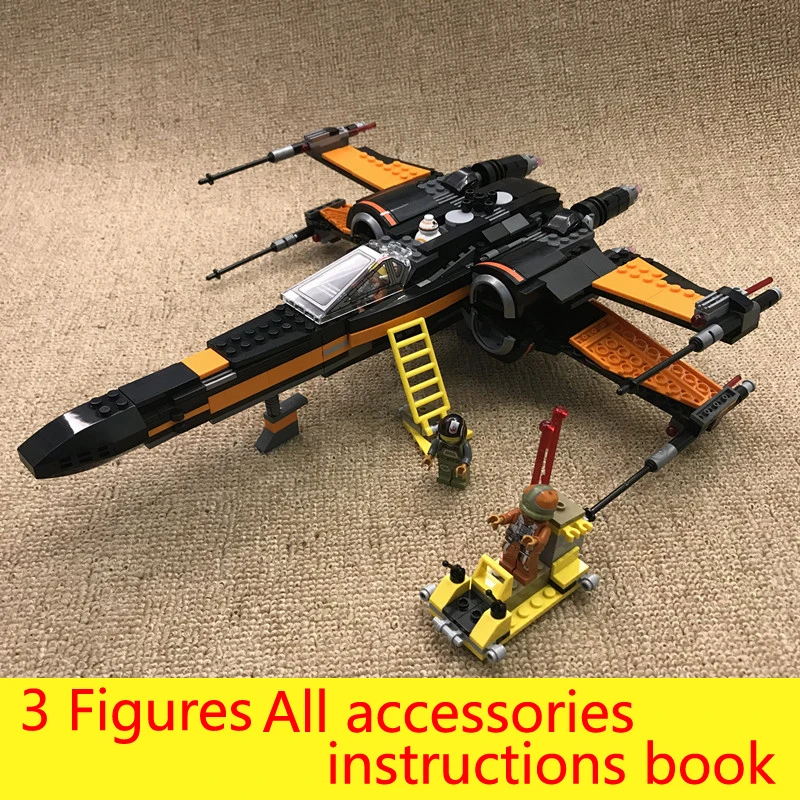 

748pcs Star Wars Blocks Bricks Toys Poe's X-wing Fighter Assembled Toy Building Block Compatible with 75102 Kids Gift