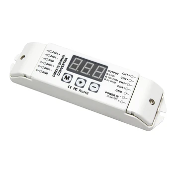 

4CH PWM 5V/PWM 10V signal DMX512 Signal Converter,3-digital-display Shows,DMX512 Led Driver Controller DC12V-24V BC-834-PWM
