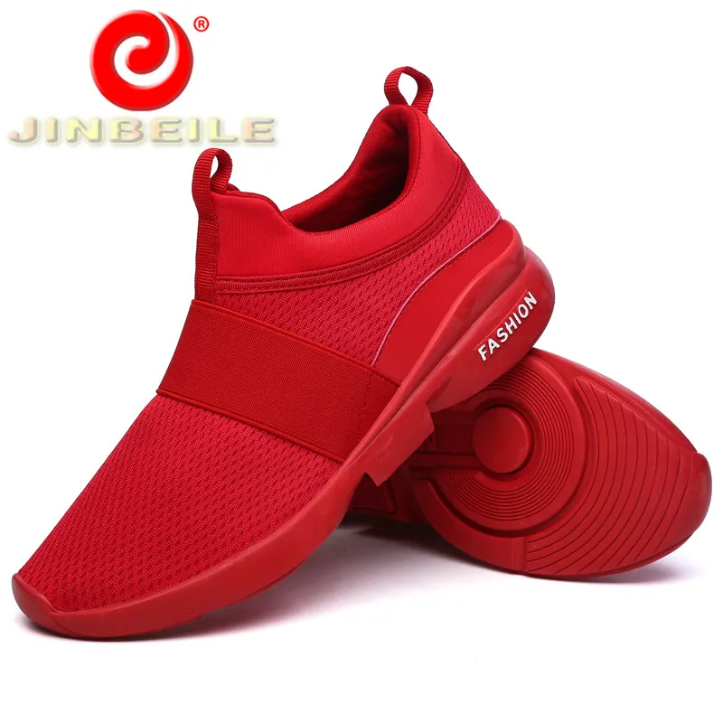 JINBEILE одноцветное Slip on мелкой ботинки для бега на плоской подошве Для мужчин