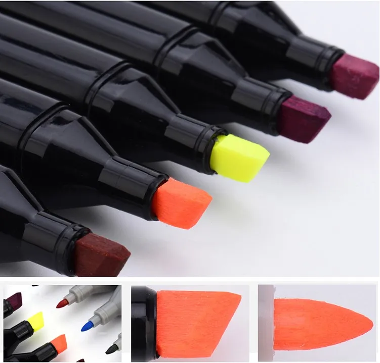 1 Pcs Single Art Marker Black Acrylic Dual Head Alcohol Based