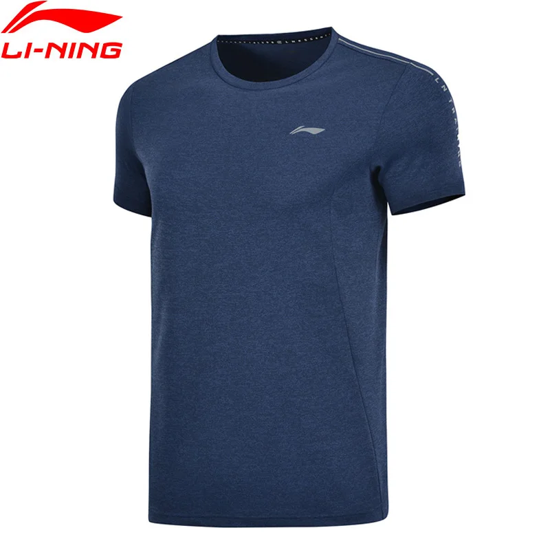 

Li-Ning Men Training Jersey Exercise T-Shirts 100% Polyester Breathable Regular Fit LiNing Sports Tee Tops AHSP041 CJFM19