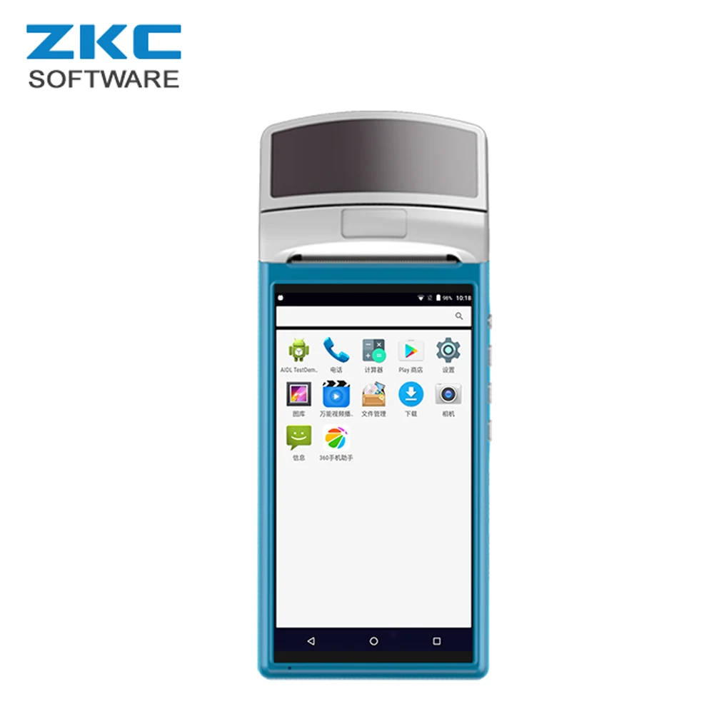 ZKC5501 3G WiFi Мобильный POS планшетный компьютер встроенный 58 мм принтер сканер штрих
