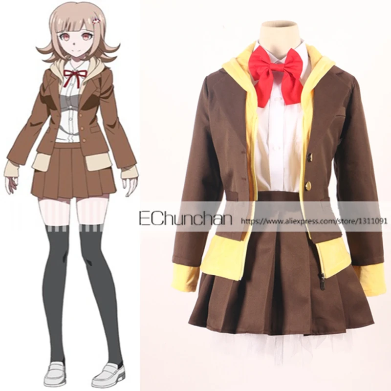 2017 новое поступление Danganronpa 3 The End of Hope Peak High School Chiaki Nanami Косплей Костюм|cosplay