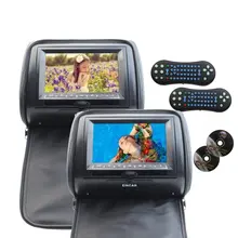 7 ''двойной подголовник автомобиля монитор ИК fm-передатчик USB SD мультимедийная система CD DVD видео плеер+ пульт дистанционного управления(черный