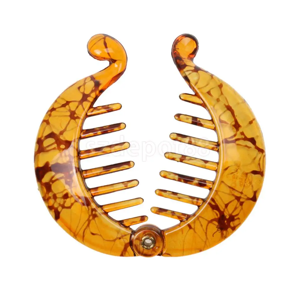 2pcs Vintage Französisch Haarspange Fisch Clip Bananen Haarspange Kamm