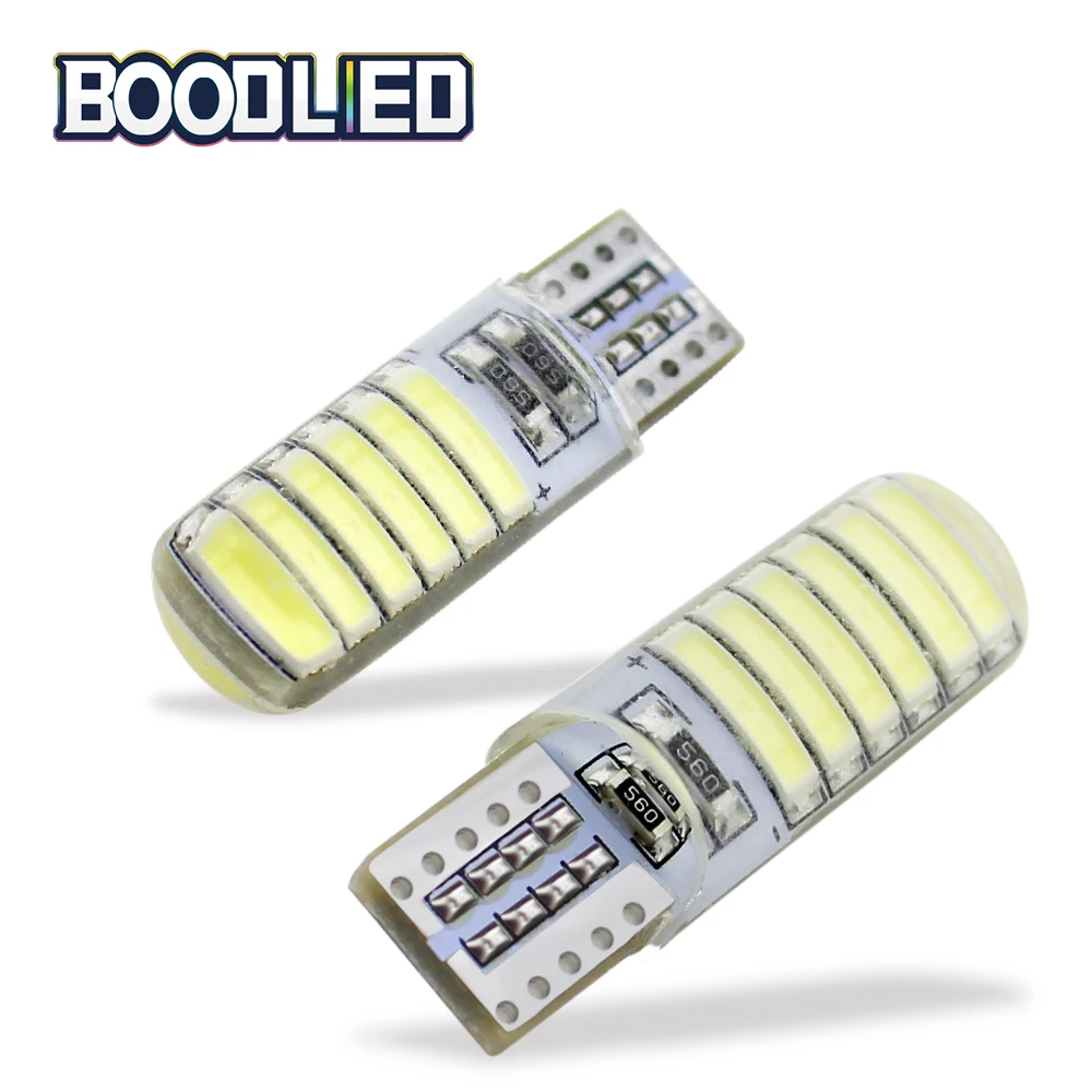 

T10 LED 168 194 W5W Led 7020 12 SMD Silica Gel LED Bulb Reading Dome Car Side Wedge Lamp Bulb Cold White LED Car styling 12V 2X