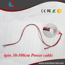 20 шт./лот Светодиодный модуль для внутреннего дисплея кабель питания 4 Pin 30-100 см провод