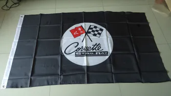 

car Advertising display flag,corvette stingay flag , corvette stingay banner,90X150CM size,100% polyster free shipping