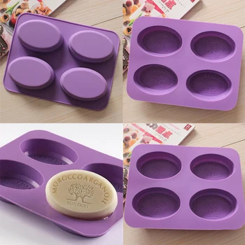 

Cake Mould Candle Silicone Molds Soap Making Tools Art Handcraft 4 lattices DIY Handmade Soap Soaps Mold Tree Shape Baking Tools