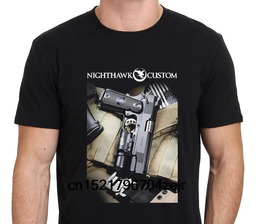 Мужская футболка NightHawk 1911 Costum черный размер от S-4XL забавная новинка wo для мужчин |