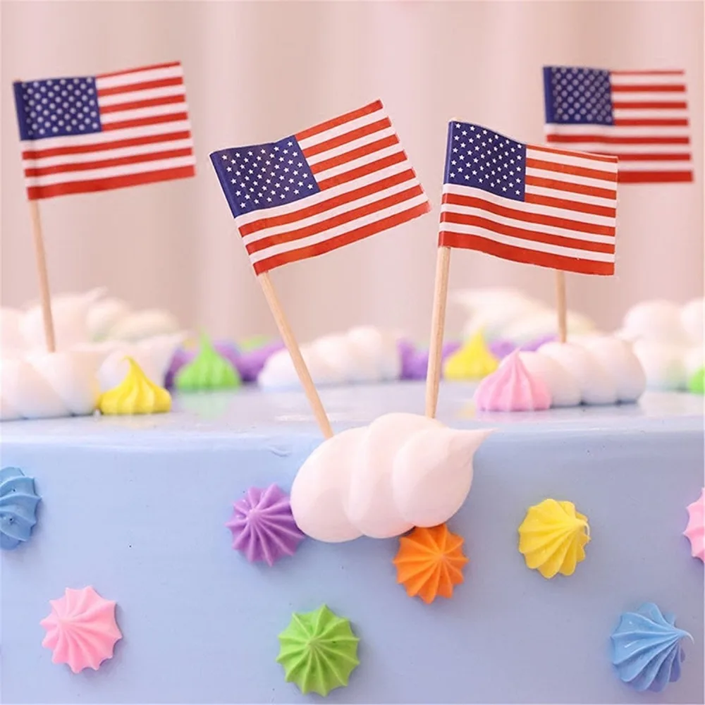 12 Peruvian Flag Wafer Paper Cake Cupcake Decoration Toppers 40mm Peru 