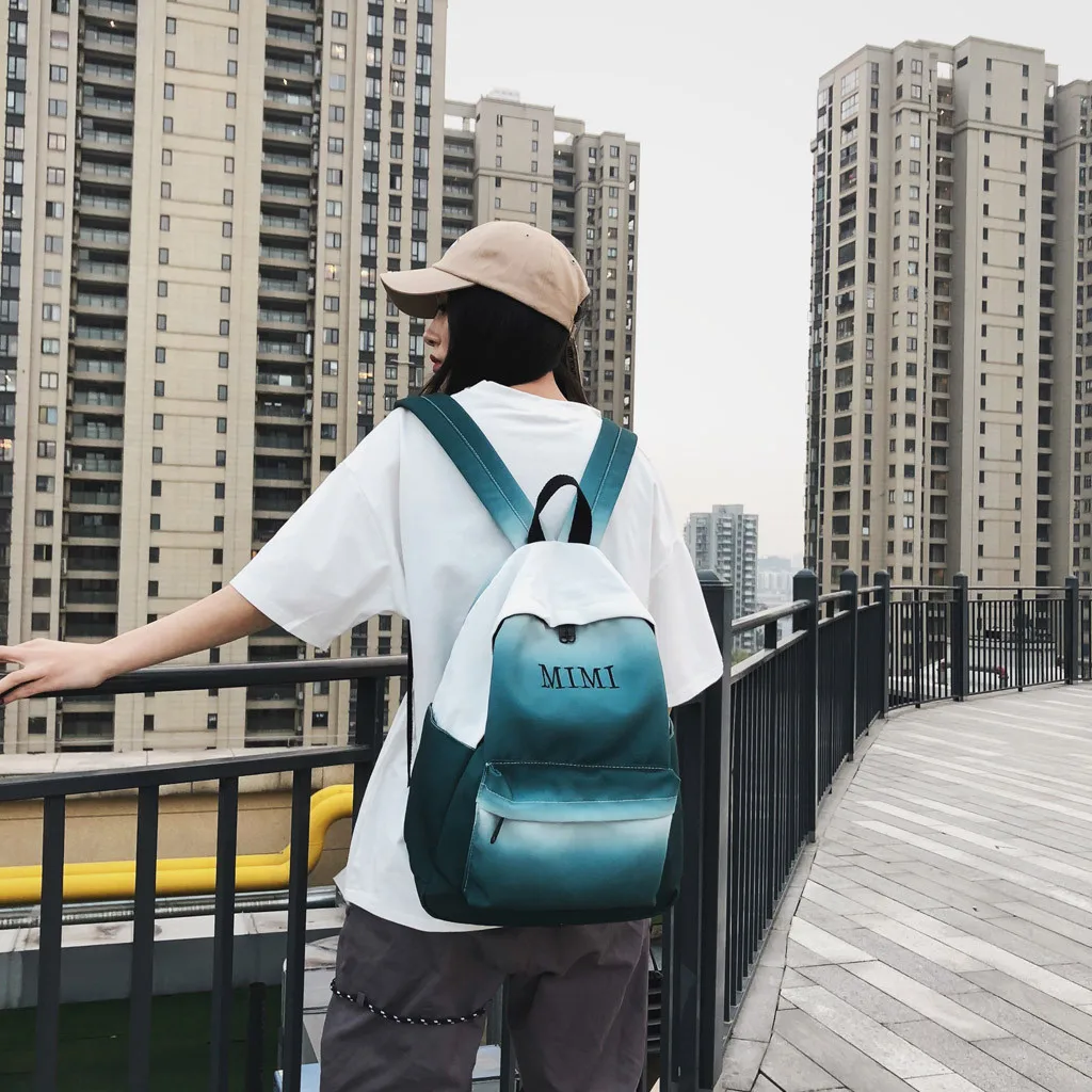 

Maison Fabre Female School Bag Mori Student Bag Gradient Color Backpack Simple Travel Bag large capacity women backpack DROPSHIP