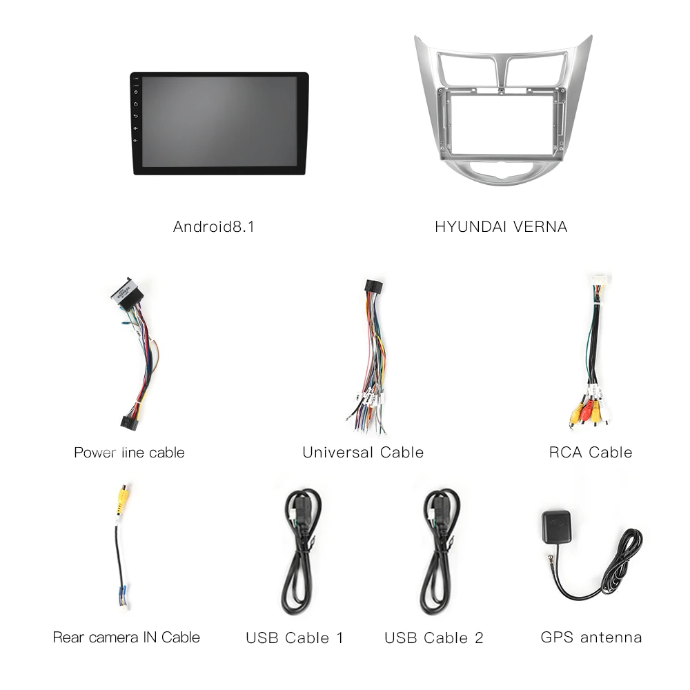 Excellent 9" for Android 8.0 GPS Navigation Autoradio Multimedia DVD Player bluetooth WIFI MirrorLink 2 Din Car Radio For Hyundai Accent 8 Excellent 9" for Android 8.0 GPS Navigation Autoradio Multimedia DVD Player bluetooth WIFI MirrorLink 2 Din Car Radio For Hyundai Accent 8