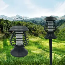 Портативный на солнечных батаресветодиодный LED москитная убийца Открытый Сад двор Кемпинг лампы насекомых вредителей убийство Zapper свет