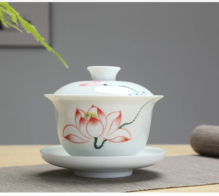 TANGPIN большая емкость керамическая супница gaiwan чашка ручная роспись ча чаша китайские чайные наборы кунг-фу 280 мл