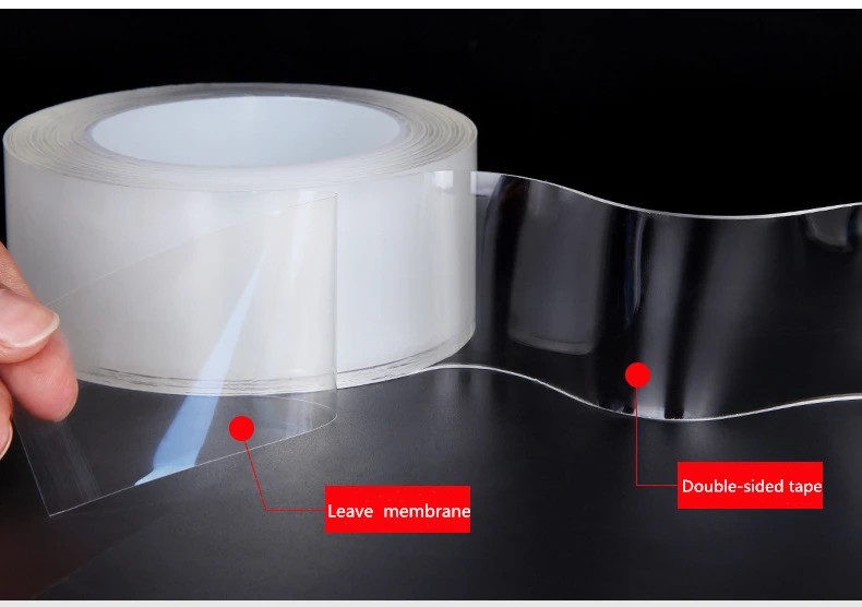 Прозрачный Не оставляющий следов нано двусторонний скотч миллион раз мыть сильные адсорбции артефакт водонепроницаемый волшебные наклейки