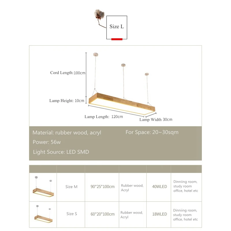 Подвесные светильники lukloy из натурального дерева современный прямоугольный длинный подвесной светильник s гостиничный зал магазин коммерческий светильник для Кабинета