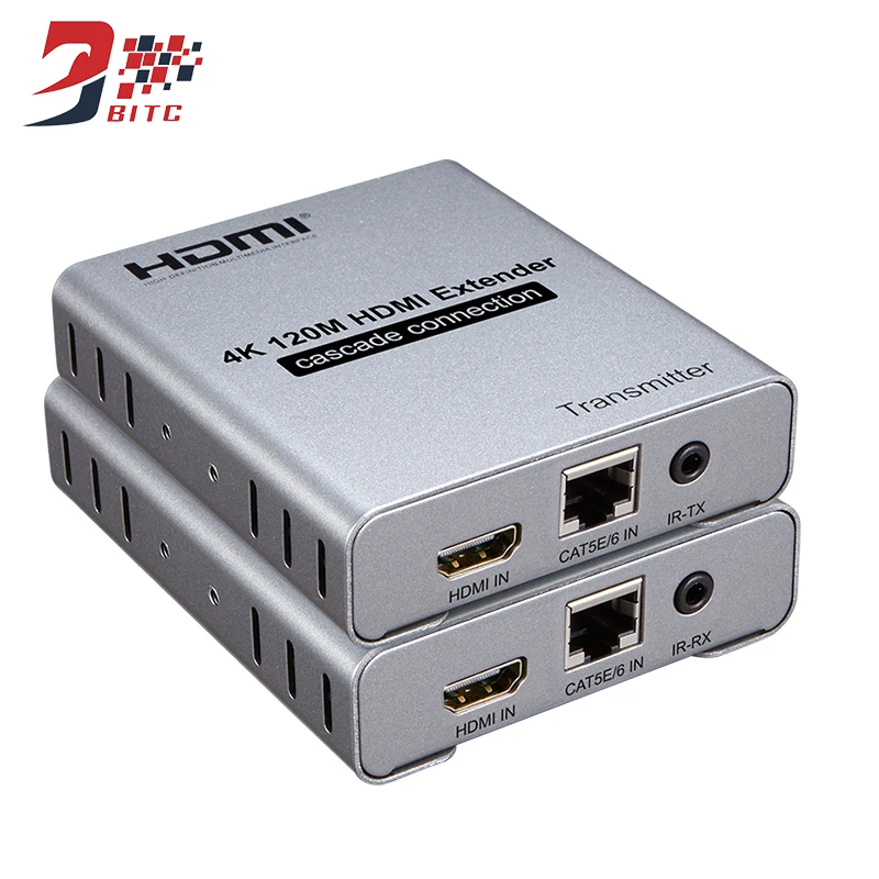 

SZBITC 4K IP HDMI extender up to 120m,4K HDMI extender Cat5e/Cat6 120M support cascade,loop out