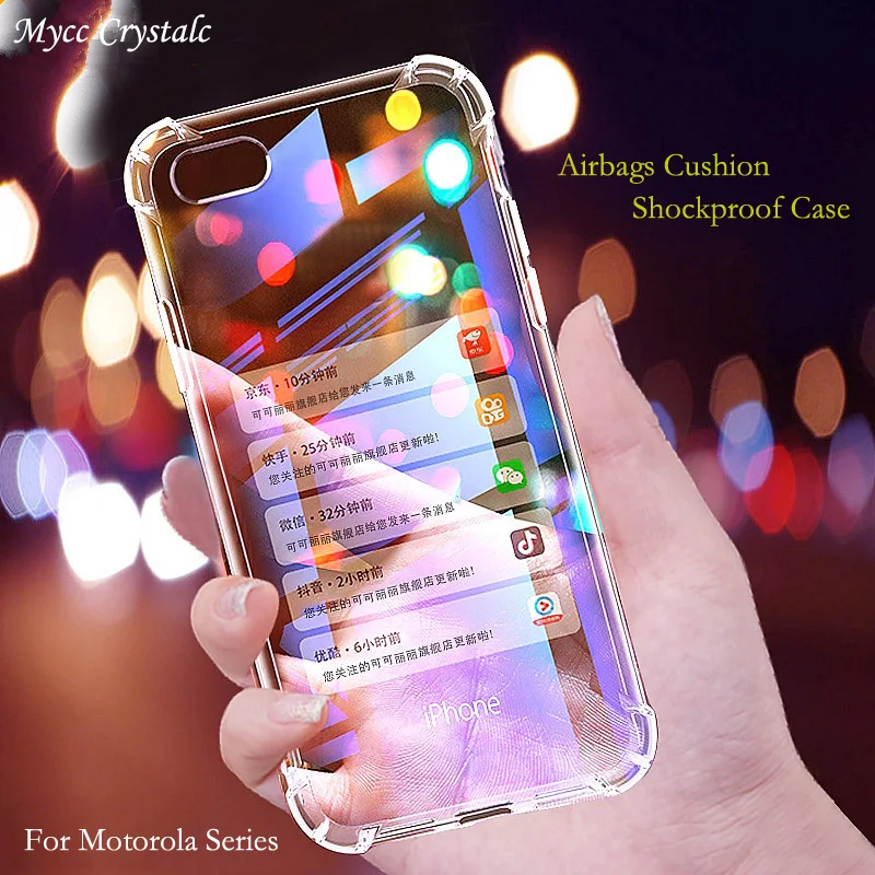 

Airbags Cushion Shockproof Case For Motorola Moto G7 P40 Power E6 E5 E4 G6 G5 G4 G5S C Z Plus P30 Play Full Protection Case