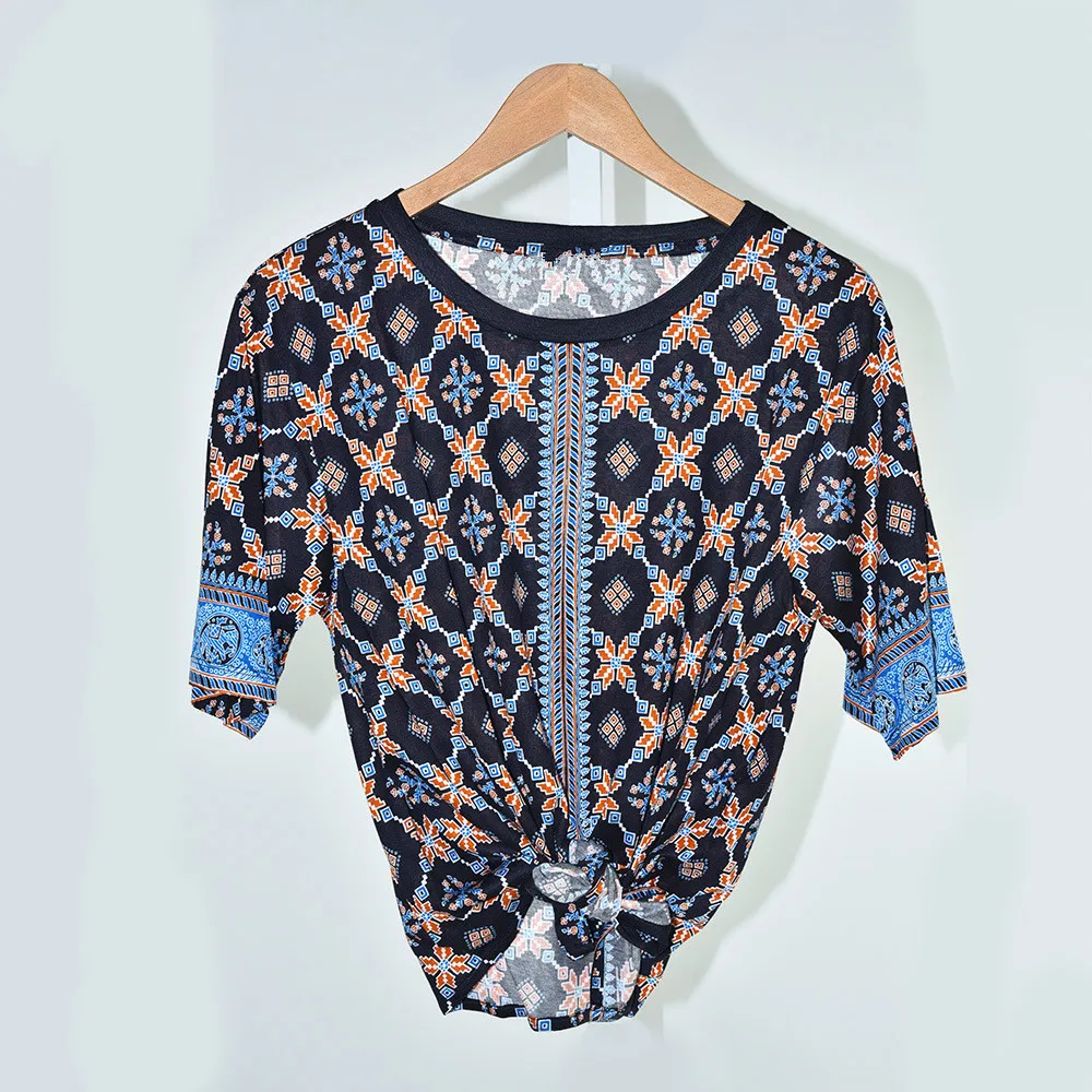 

Brand new design women's T-shirts 2019 summer fashion print casual Tops Tee A275