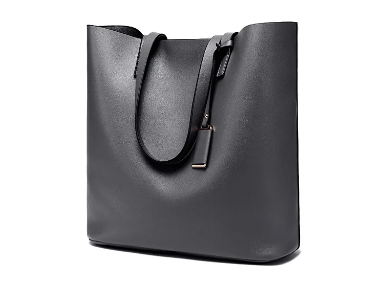 MJ Women Tote Bag Leather Big Bag Female Simple Handbag Large Capacity Shoulder Bags Bucket Women Composite Bags Shopping Tote (15)
