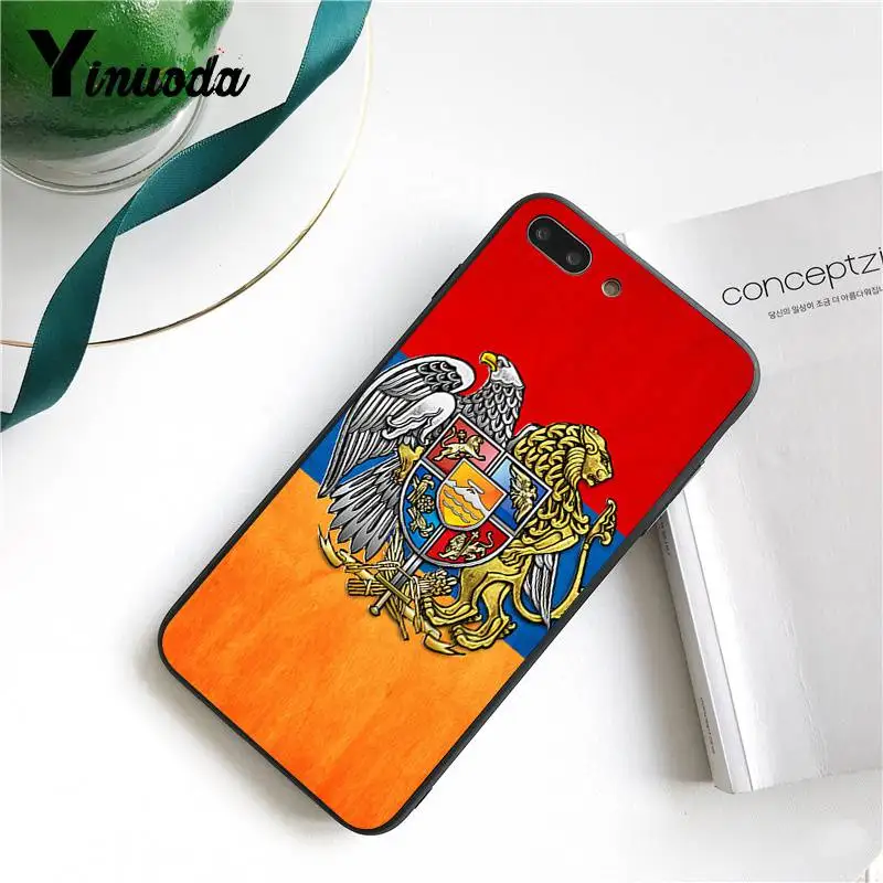 Yinuoda Armenia Россия флаг герб ультра тонкий мультфильм шаблон чехол для iPhone X 8 7 6 6S Plus X 5 5S SE XR XS XSMAX - Цвет: 5