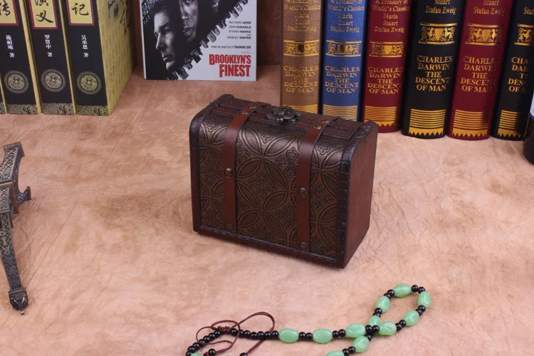 Zakka, винтажная деревянная шкатулка, маленькая коробка для хранения колец и сережек, для хранения, для рукоделия, органайзер, декоративная коробка