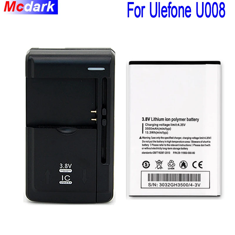 Mcdark 1 шт. 3500 мАч аккумулятор для Ulefone U008 Аккумулятор AKKU ACCU PIL мобильного телефона +