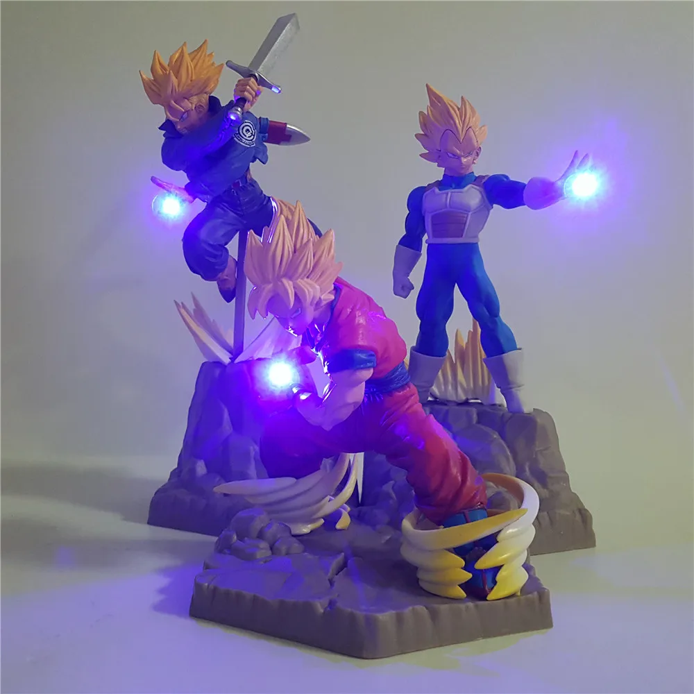 Lampara Dragon Ball Z Goku Vegeta trunks Супер Saiyan игрушки аниме Dragon Ball настольная лампа декор Освещение Сон Гоку светодиодный ночник