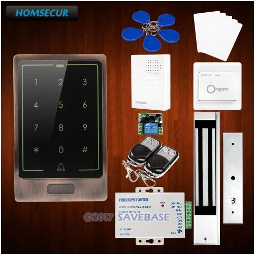 

HOMSECUR Waterproof Anti-Vandal 13.56Mhz IC Metal Access Control System with Touch Keypad