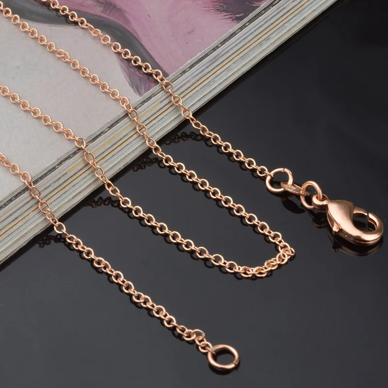 OMHXZJ/ ; Индивидуальный Модный женский праздничный свадебный подарок для девочек; 1 мм цепочка из стерлингового серебра 925 пробы; ожерелье NC192