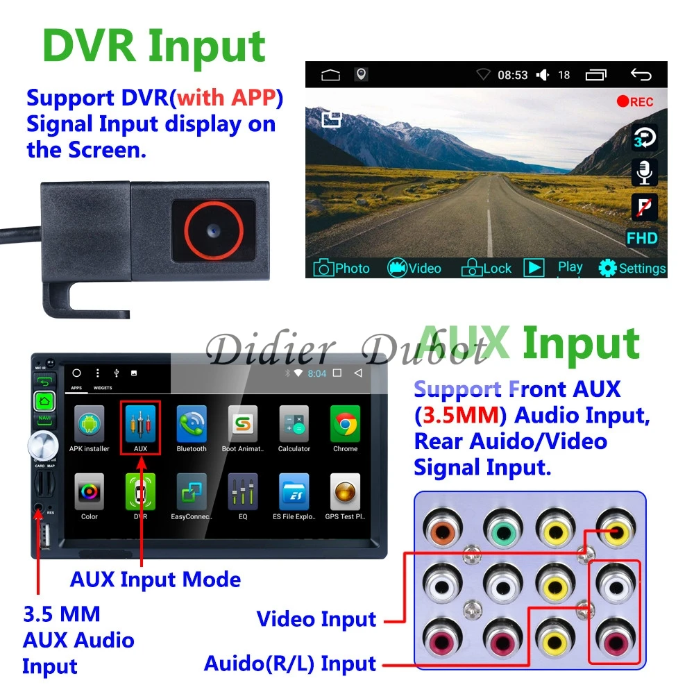 Cheap Android 7.1.1 Car Stereo Audio Double Din, 6.2 Inch Digital LCD Monitor, Touchscreen, Wifi /CD/MP3/USB/SD AM/FM,Mirro link ,RDS 9