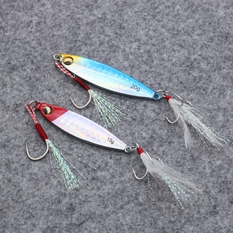 HOT NEW 7g 10g 15g 20g fishing spoon spinnerbait metal lure tuna lures glow in the dark fishing tackle lead minnow jigging pesca