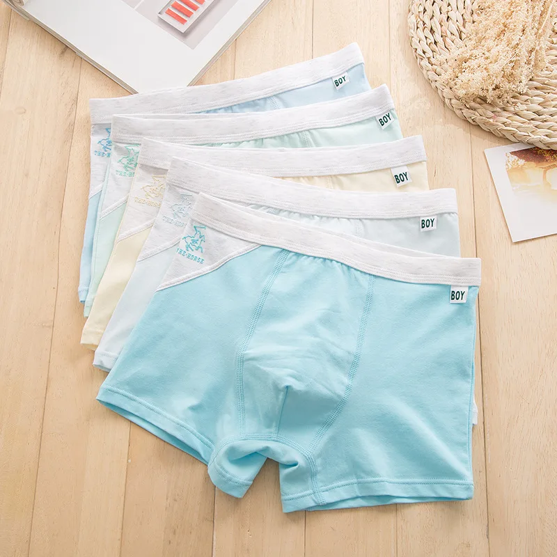 

5Pcs/Lot Teen underwear Cotton panties Suitable for boy from 9 to 15 years old Children's underwear Boys underwear
