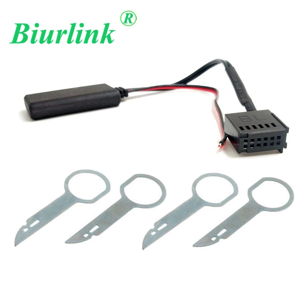 Biurlink Car Radio Removal Keys Tool And 12Pin Wireless AUX IN