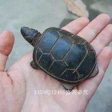 Китайская старая красная горная коллекция культуры Железный метеорит резная подвеска-черепаха