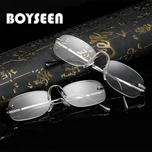 Boyseen неокаймленные очки для чтения очки деловые очки для мужчин и женщин, при дальнозоркости, 49