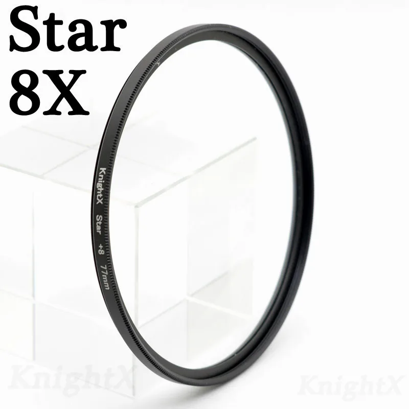 KnightX 52 мм 58 мм 67 77 Star FLD UV color nd крупным планом фильтр объектива для Canon Nikon D3100 D3200 D5100 d5200 d3300 100d 300d 1200d - Цвет: Star 8X