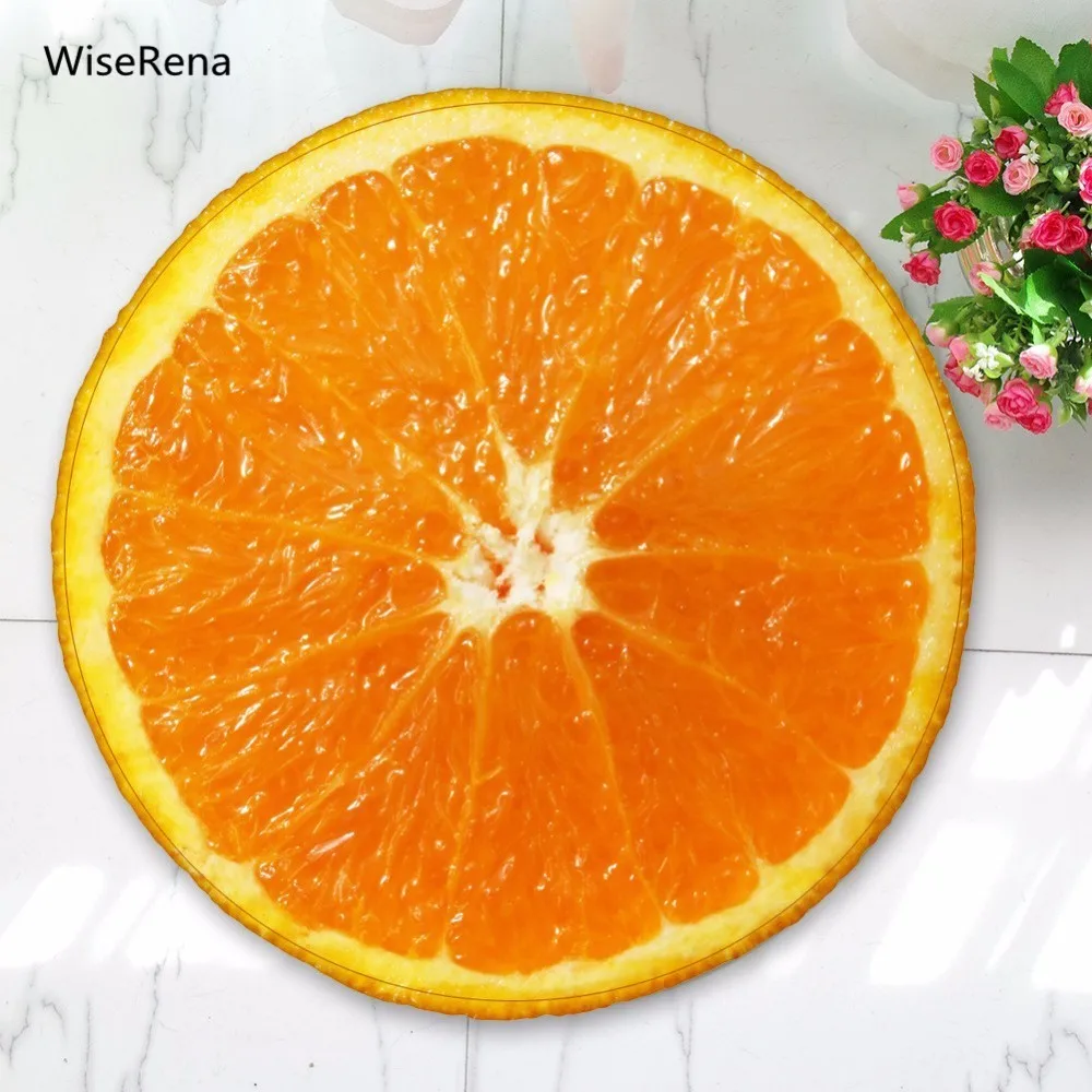 3D печать Фрукты Круглый Ковры мягкие фланелевые Спальня Гостиная Ковры Нескользящие Ванная комната Коврики Таблица Chiar Йога Коврики украсить tapete