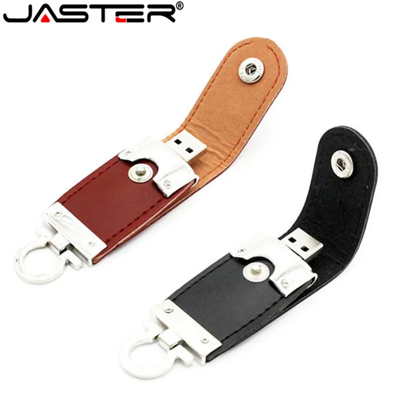 JASTER оптовая продажа кожаный usb флэш накопитель меховой брелок флешки 8 ГБ 32