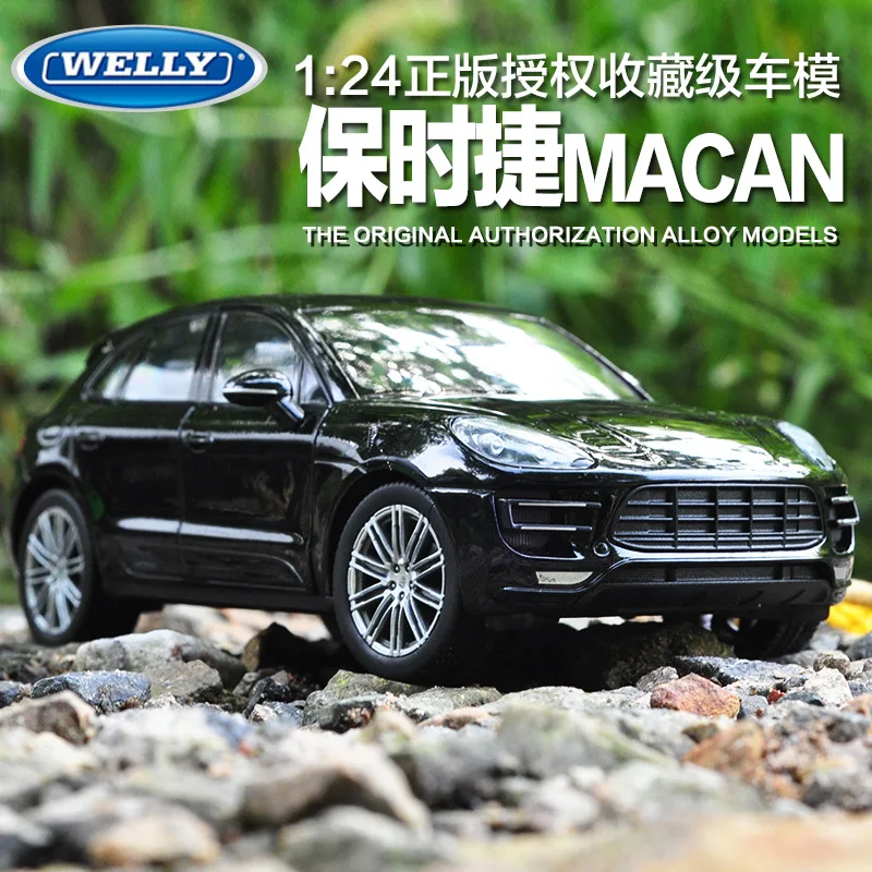 

Die-cast Metal Vehicles 1:24 Car Models Coche mkd3 Scale Simulation Auto Toys for Children Sports Car Macan Small Cayenne