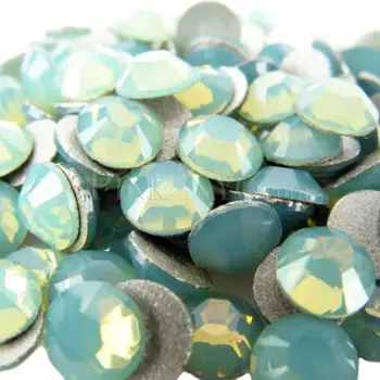 

Free Shipping! 1440pcs/lot,ss20 (4.8-5.0mm) green-opal color Flat Back Nail Art Non Hotfix Rhinestones.