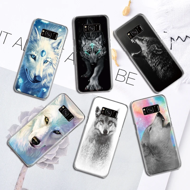 Волк собака Телефонные Чехлы для Samsung Galaxy S4 S5 мини S6 S7 Edge Plus S8 Note 4 5 Grand Prime силикон