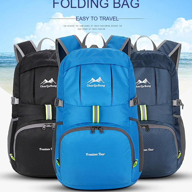 

14-inch Laptop Large-capacity Casual Men's Folding Backpack Waterproof And Light Outdoor Travel Backpack
