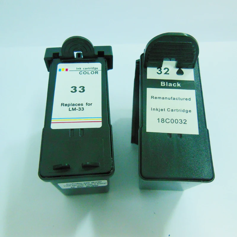 2 PK Black Color Ink Cartridge for Lexmark 32 33 For Lexmark P315 P4330 P4350 P450 2