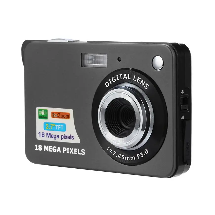 

HIPERDEAL 2018 New 2.7HD Screen Digital Camera 18MP Anti-Shake Face Detection Camcorder Blank Dropshipping July 17