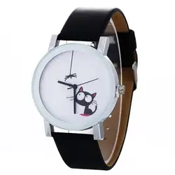Роскошные Лидер продаж Для женщин часы Relogio feminino кварцевые наручные часы нейтральный Простые Модные Изысканные кожаные известный бренд 77 P50