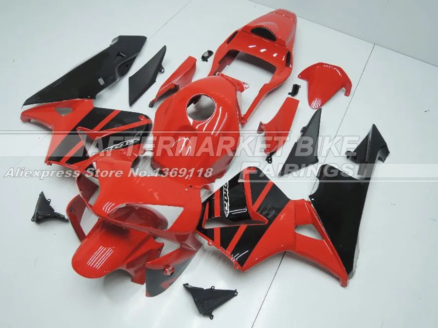 Красный черный Легко Установка натуральная ABS Пластик CBR600RR 03 04 обтекатель Средства ухода за кожей Работа для Honda красный черный