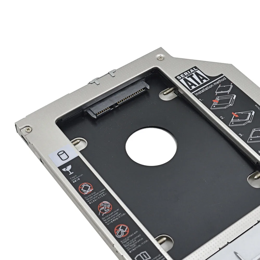 CHIPAL металлический 2nd HDD Caddy 9,5 мм SATA 3,0 двойной светодиодный чехол для SSD, HDD корпус для hp ProBook 440 445 450 455 470 G0 G1 G2 DVD/CD-ROM