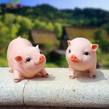 

JIA-GUI LUO Garden Decoration crafts pigs simulation animal creative home landscape sculpture Office desktop ornaments B002